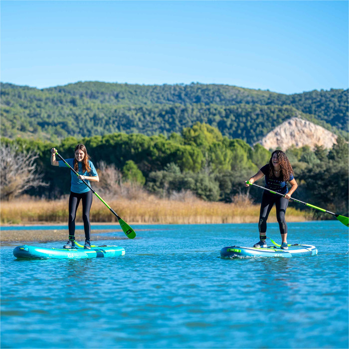 2023 Jobe Yarra 10'6 Aufblasbares Sup Paddle Board Paket 486423013 - Board, Tasche, Pumpe, Paddel & Leine - Stahlblau